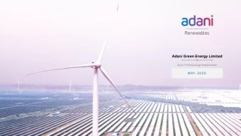Renewables  Adani Green Energy Limited  Q4 &amp; FY20 Earnings Presentation  MAY, 2020  1  CONTENTS