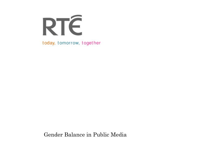 gender balance in public media