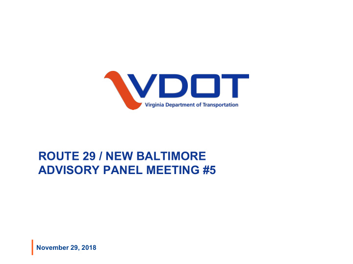 route 29 new baltimore advisory panel meeting 5