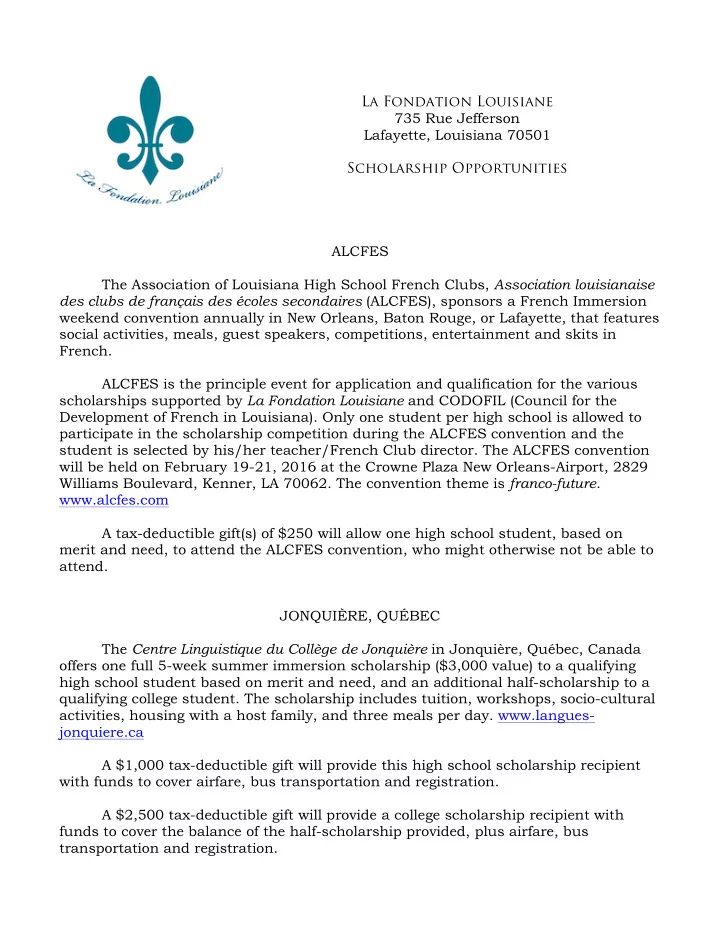 la fondation louisiane 735 rue jefferson lafayette