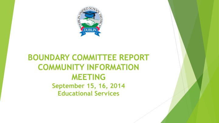 boundary committee report