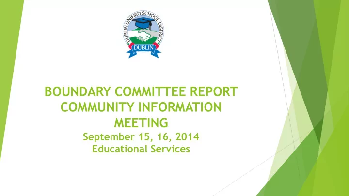 boundary committee report