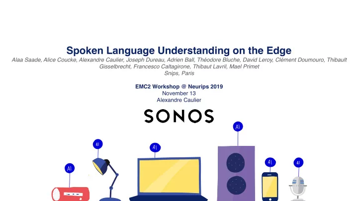 spoken language understanding on the edge