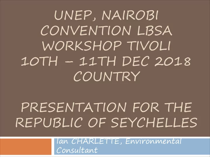 unep nairobi convention lbsa workshop tivoli 10th 11th