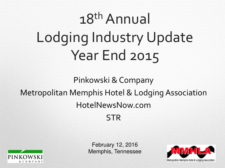 lodging industry update year end 2015