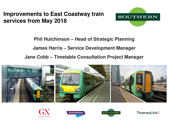 improvements to east coastway train services from may 2018