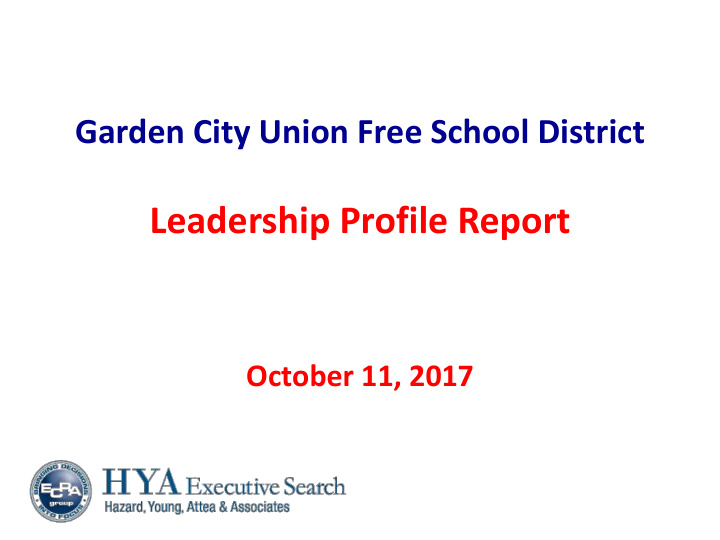 leadership profile report