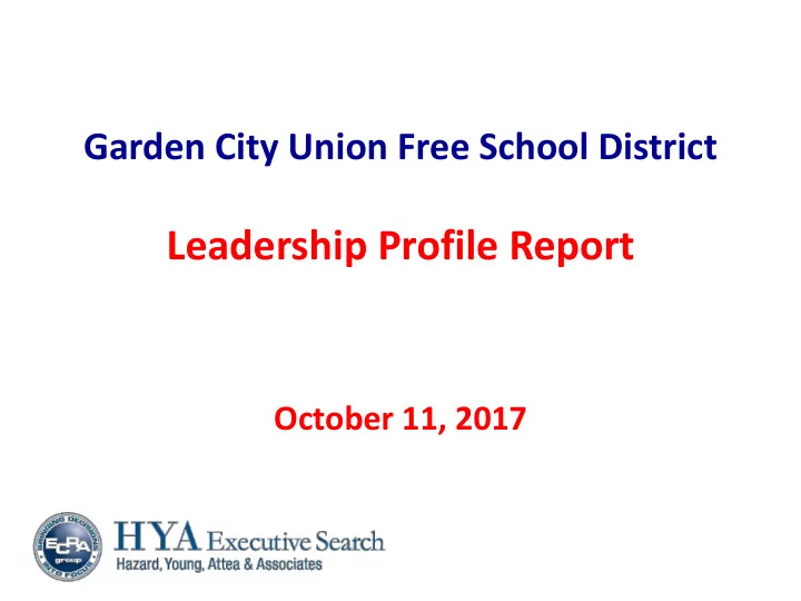 leadership profile report