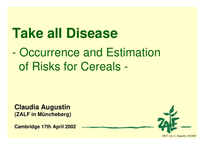 take all disease