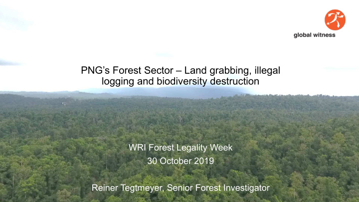 png s forest sector land grabbing illegal logging and