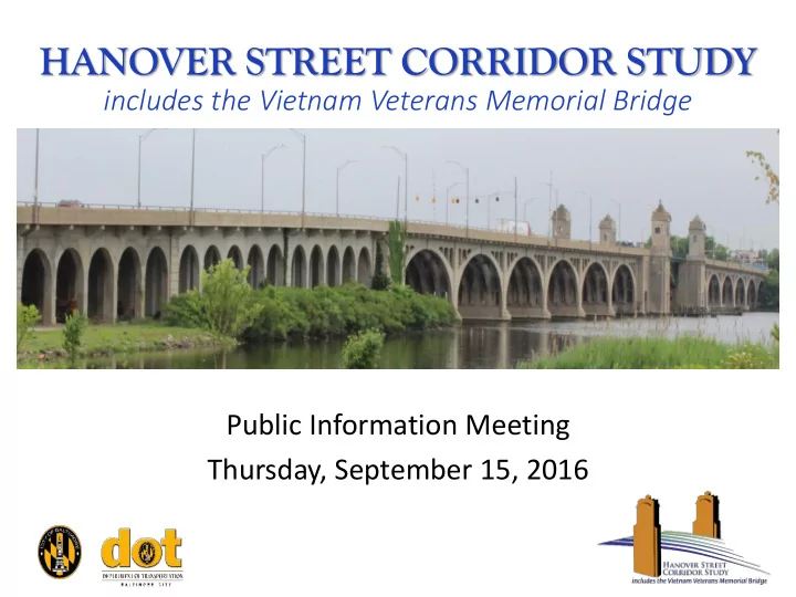 hanover street corridor study