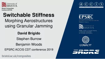 Switchable Stiffness  Morphing Aerostructures  using Granular Jamming  David Brigido  Stephen