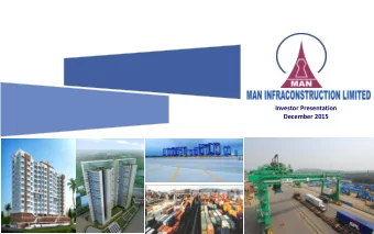 December 2015  1  Safe Harbor This presentation and the accompanying slides (the