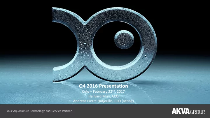q4 2016 presentation