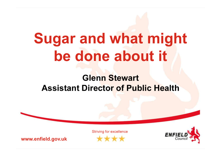 sugar and what might be done about it