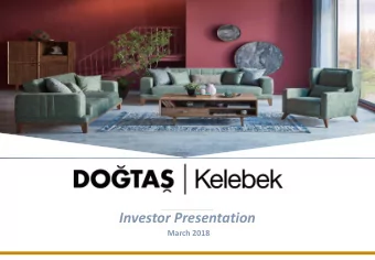 Investor Presentation  March 2018  Disclaimer The information contained herein has been prepared by