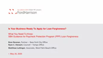 Is Your Business Ready To Apply for Loan Forgiveness?  What You Need To Know:  SBA Guidance for