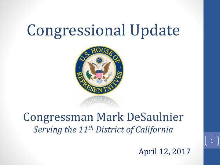 congressional update