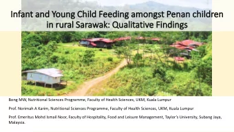 Bong MW, Nutritional Sciences Programme, Faculty of Health Sciences, UKM, Kuala Lumpur  Prof.