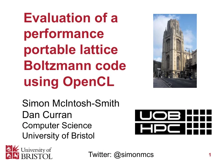 evaluation of a performance portable lattice boltzmann