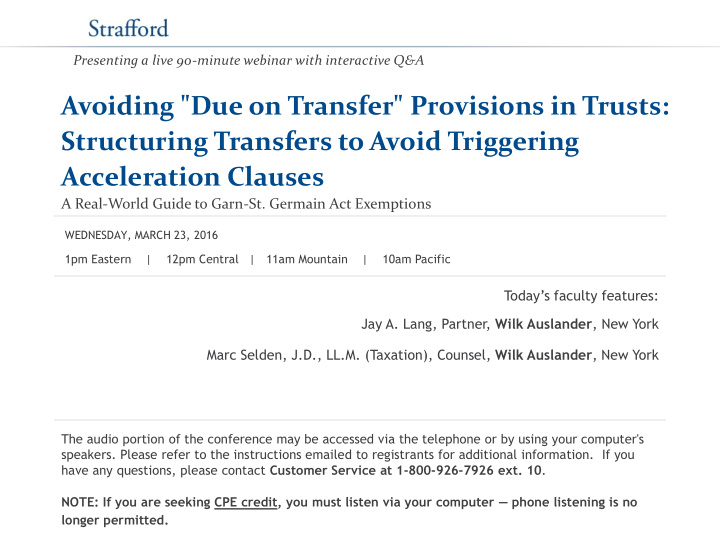 acceleration clauses