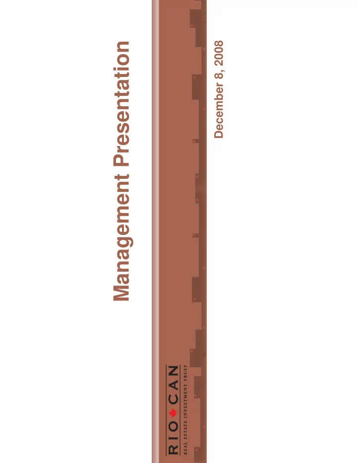 management presentation