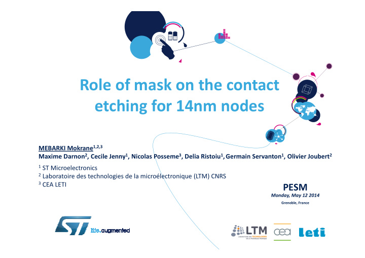 role of mask on the contact etching for 14nm nodes