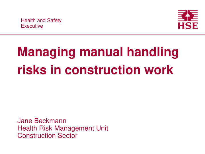 managing manual handling