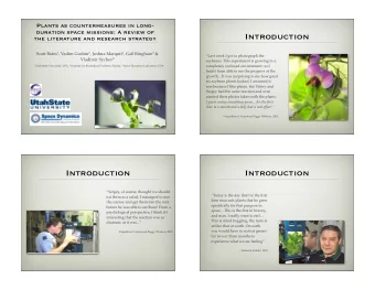 Introduction  the literature and research strategy Scott Bates 1 , Vadim Gushin 2 , Joshua Marquit