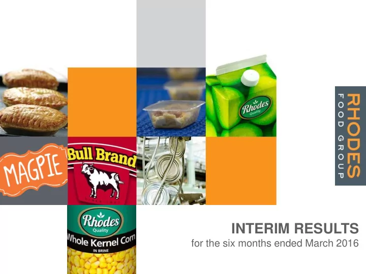 interim results