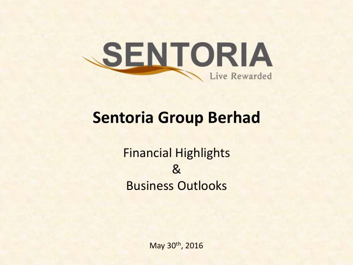 sentoria group berhad