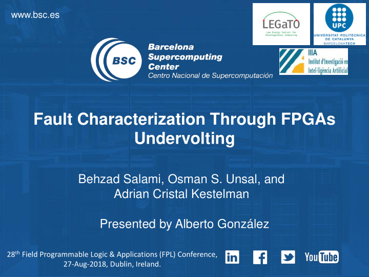 fault characterization through fpgas undervolting