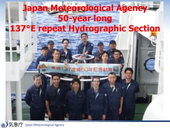 Japan Meteorological Agency  50-year long  137E repeat Hydrographic Section Ryofu Maru II (1966
