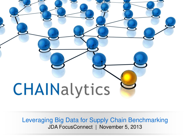 leveraging big data for supply chain benchmarking