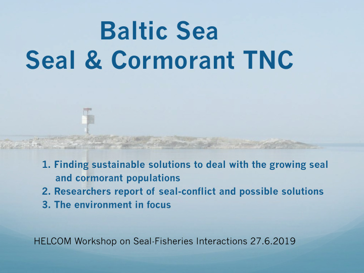 baltic sea seal cormorant tnc