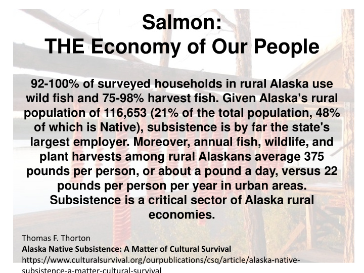 salmon the economy of our people