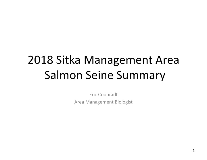 2018 sitka management area