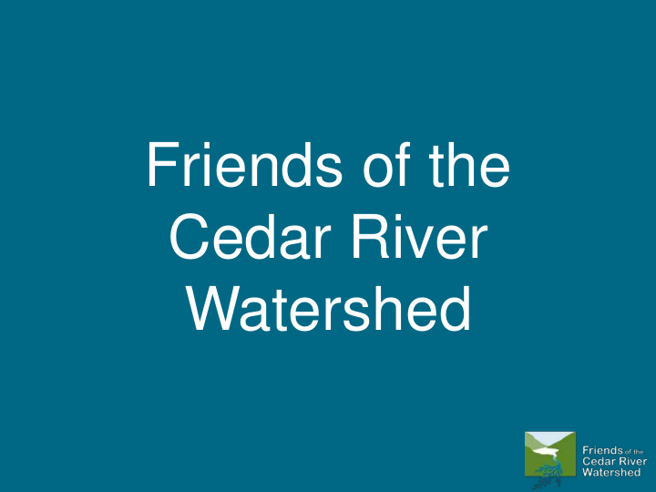 cedar river watershed