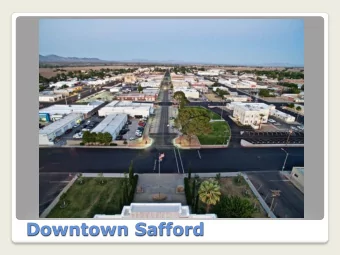 Downtown Safford  Main Street  And 8 th Avenue  2005/2006  Public Improvements  Faade Grant