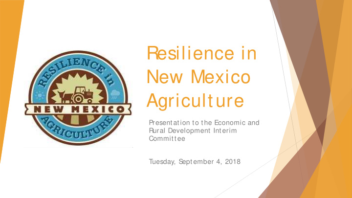 resilience in new mexico agriculture