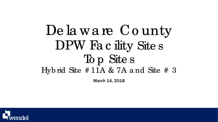 de la wa re co unty
