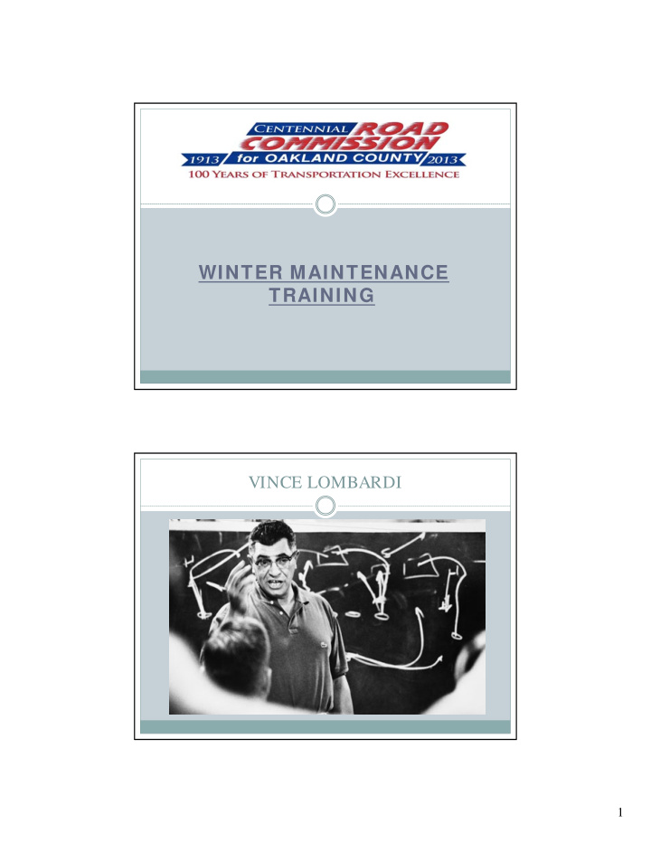 winter maintenance training
