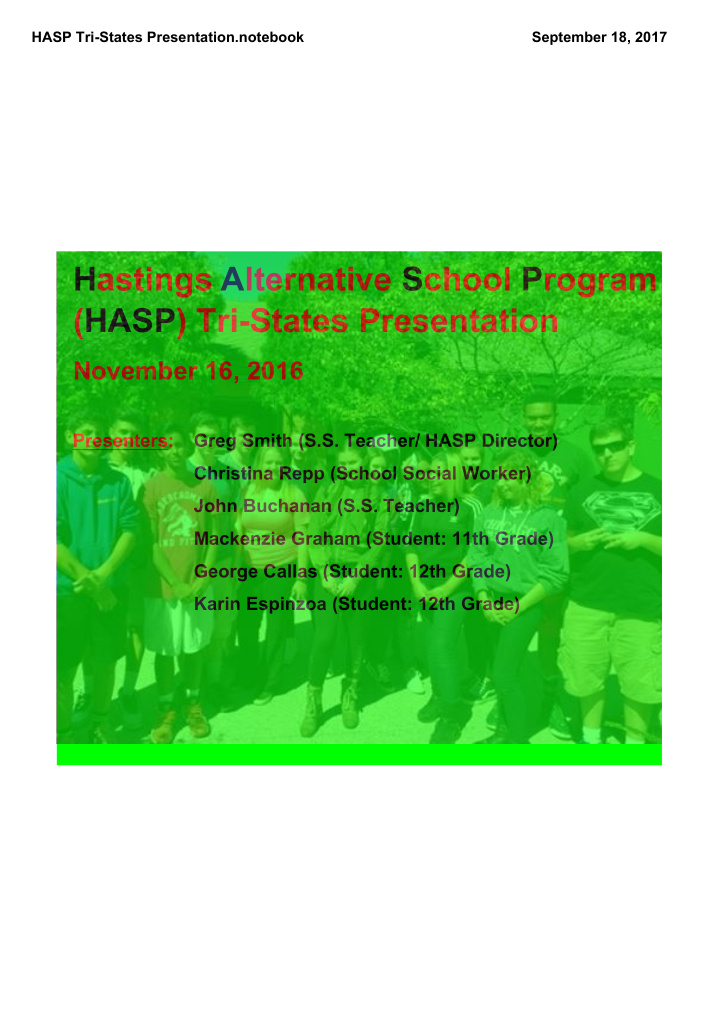 hastings alternative school program hasp tri states