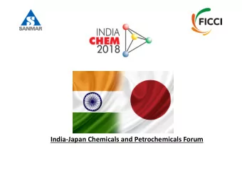 India-Japan Chemicals and Petrochemicals Forum    Indo-Japan relationship