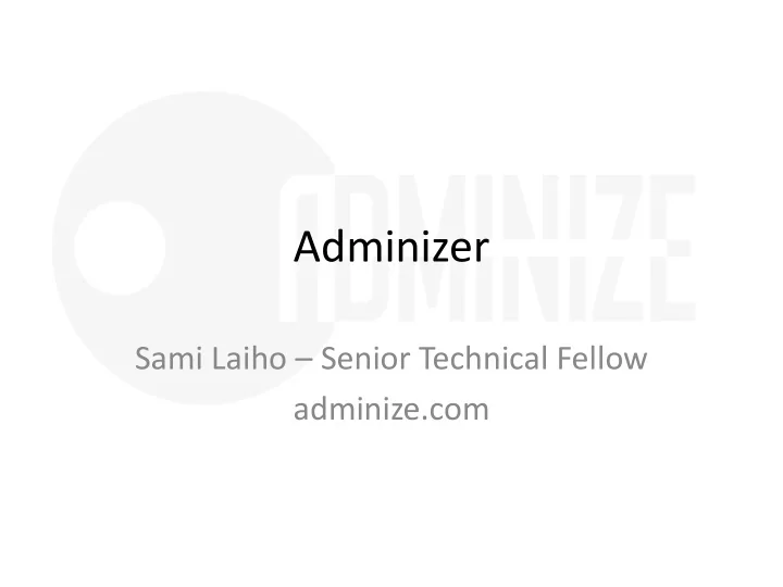 adminizer