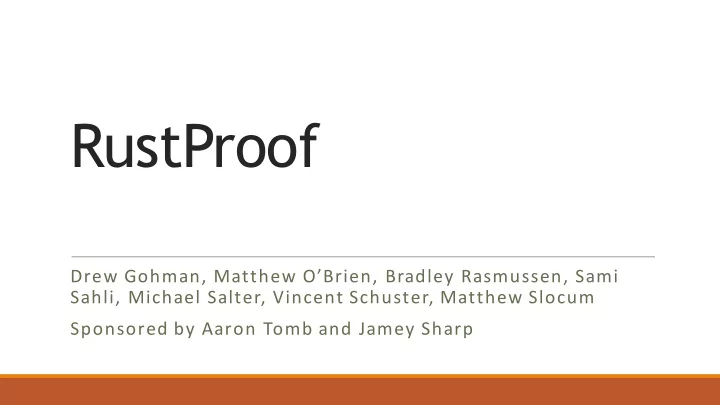 rustproof
