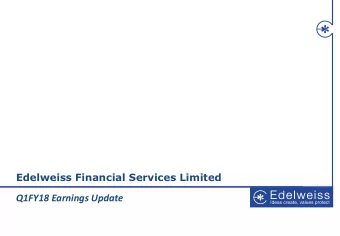 Q1FY18 Earnings Update  Safe Harbour  DISCLAIMERS:  This presentation and the discussion may