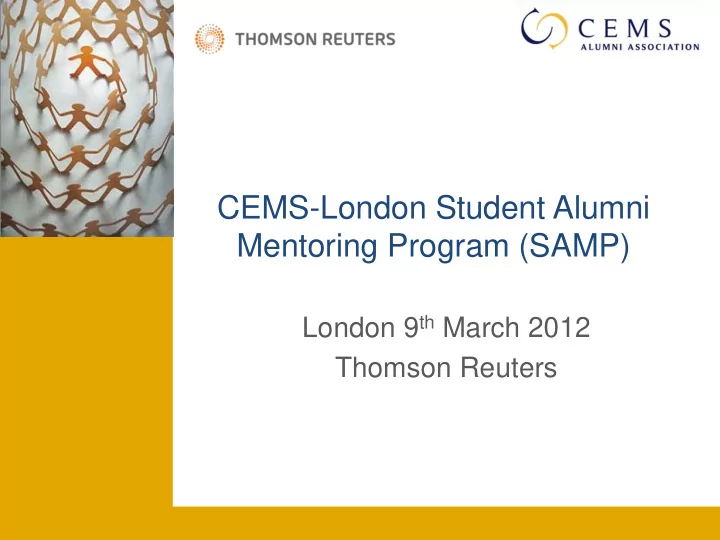 cems london student alumni mentoring program samp