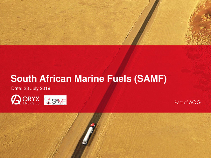 south african marine fuels samf