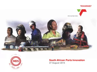 Click to edit Master title style  Heading heading heading  South African Ports Innovation  Date  27